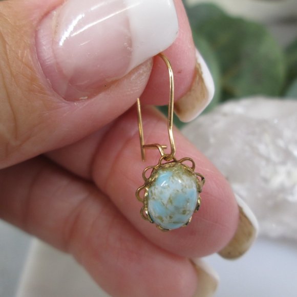 SOLID 14kt.Gold Ear Wires>14kt.Gold Kidney Shape Ear Wires,Decorative Ear wires - Picture 8 of 8